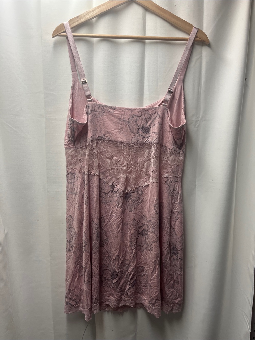 Victoria’s Secret Pink Purple Soft Lace Back Trim Lingerie Nightgown- Size L - Picture 5 of 5